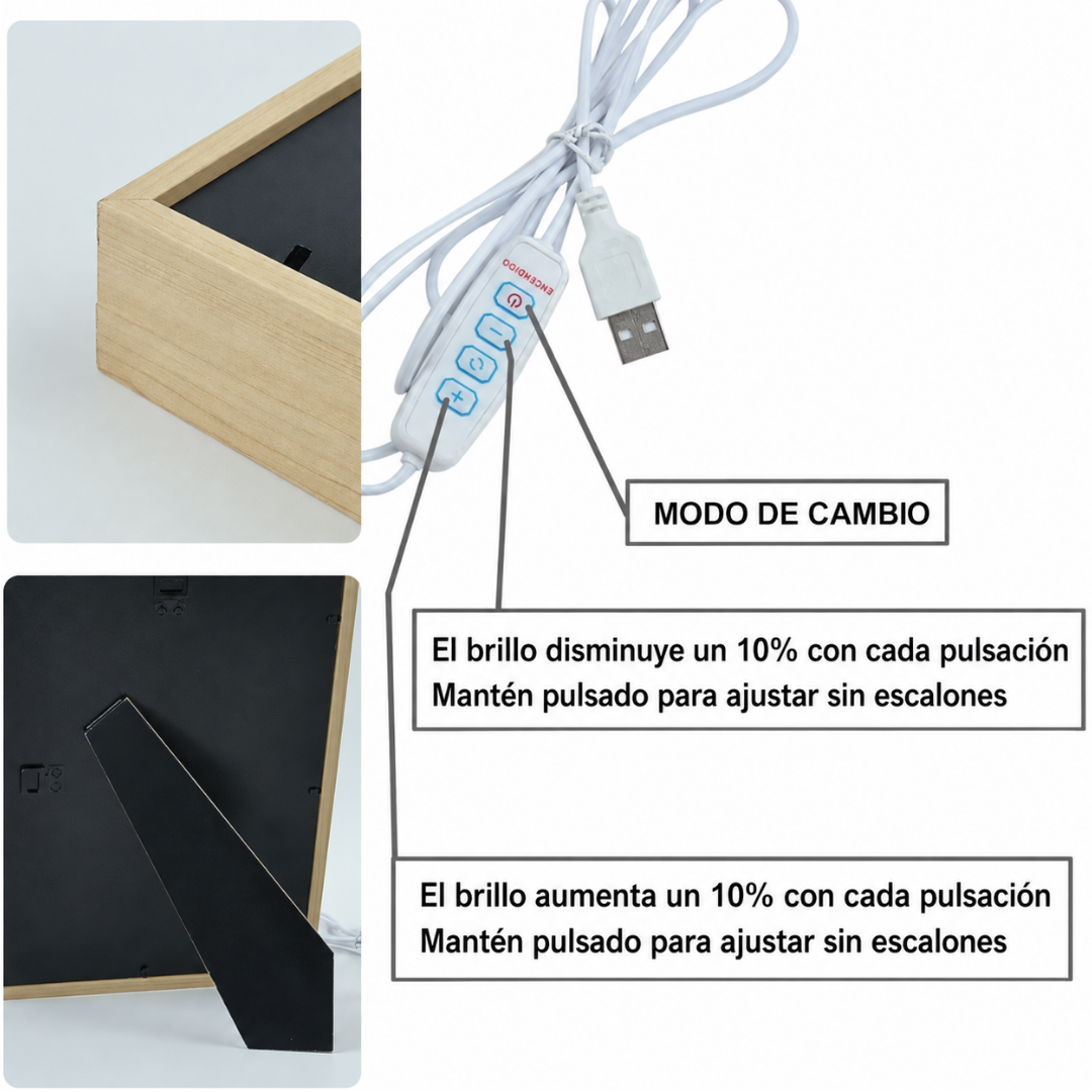 Cuadro led artesanal